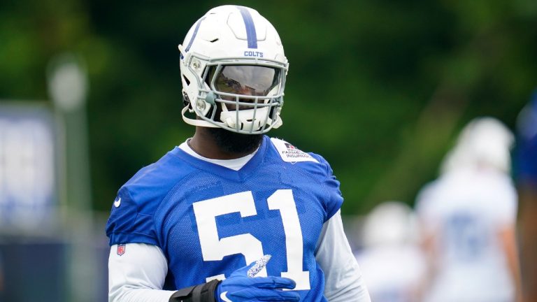 Indianapolis Colts defensive end Kwity Paye. (Michael Conroy/AP)