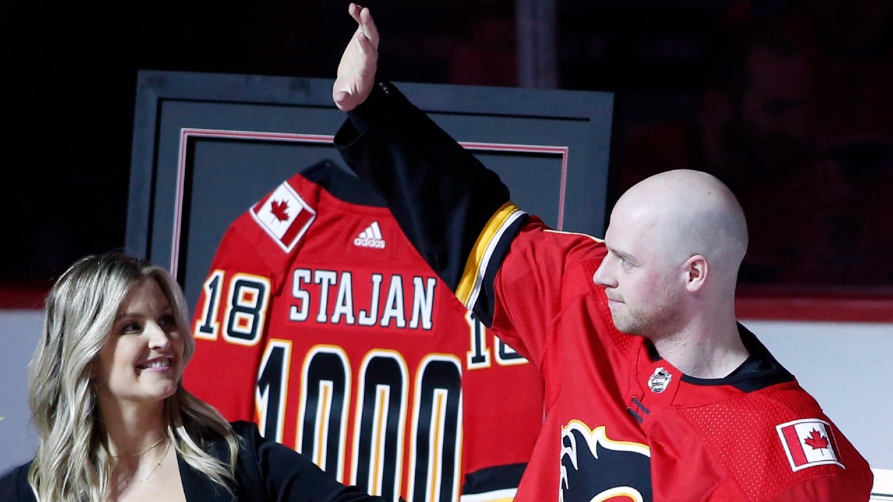Matt Stajan is the Flames' Masterton Trophy nominee
