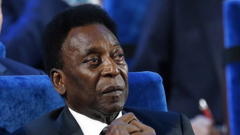 Brazilian soccer legend Pele attends the 2018 soccer World Cup draw in the Kremlin in Moscow. (Alexander Zemlianichenko/AP)
