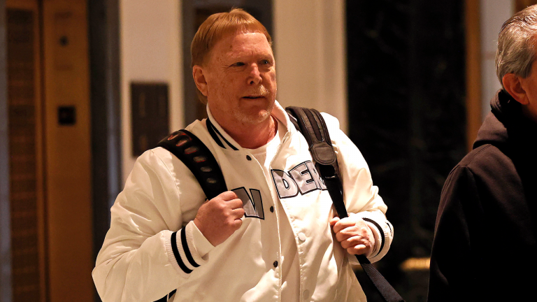 Las Vegas Raiders owner Mark Davis doesn't feel his team was targeted in the Jon Gruden email controversy. (AP)