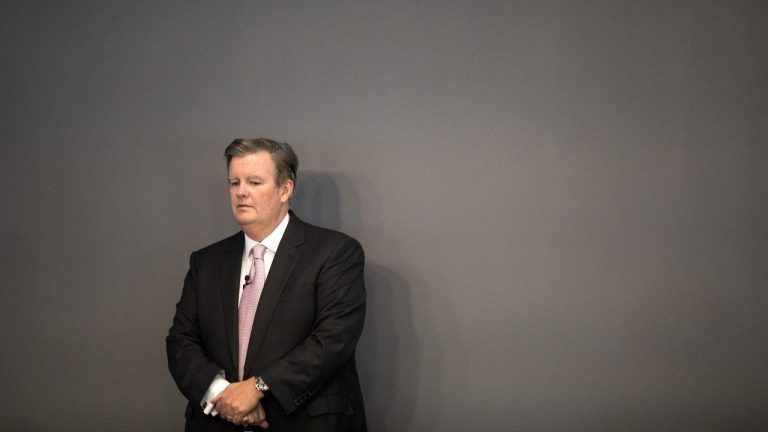 Edward Rogers attends the Rogers Communications Inc. AGM in Toronto on Thursday, April 18, 2019. (Chris Young/The Canadian Press)