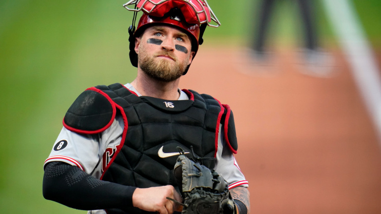 Cincinnati Reds catcher Tucker Barnhart has been traded to the Tigers. (AP)