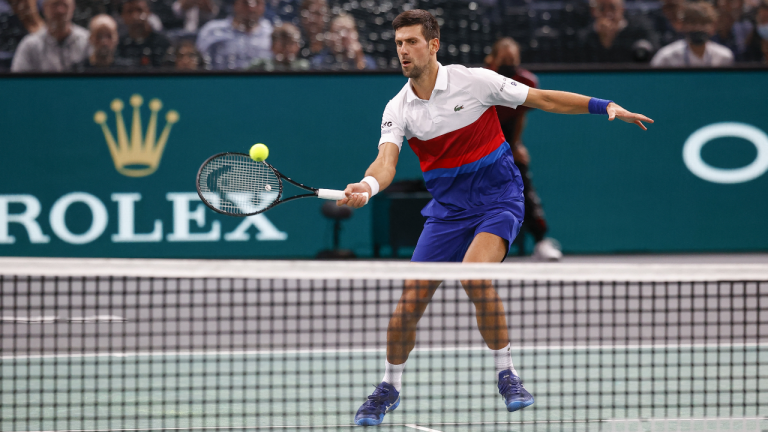Novak Djokovic beat Taylor Fritz to advance to the semifinals at the Paris Masters.