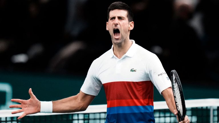 Novak Djokovic of Serbia, pictured above, celebrating a victory. (Thibault Camus/AP)