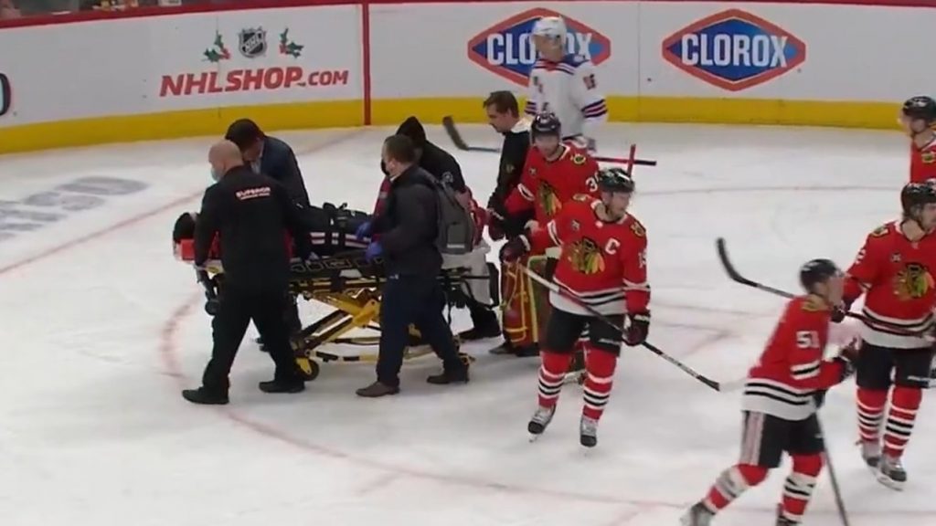 Blackhawks' Khaira released from hospital after scary hit