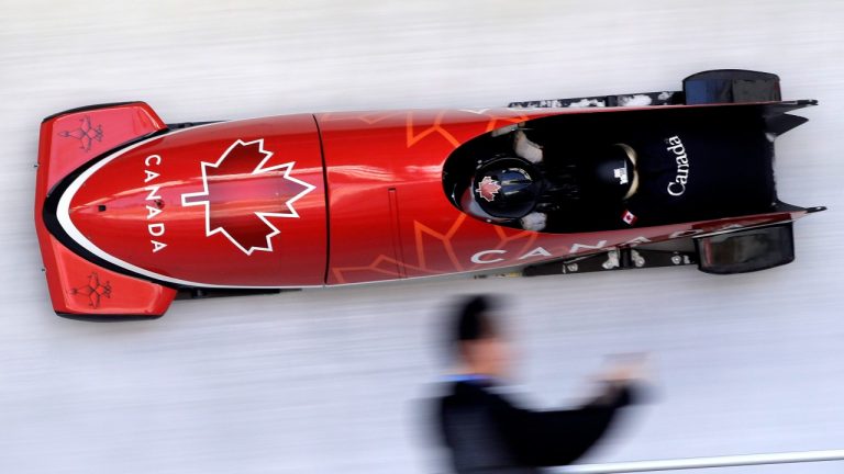 A Canadian bobsled. (AP Photo)