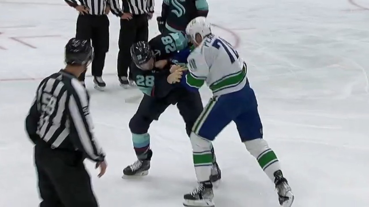 Kraken's Soucy fights Pearson after dishing out big hit on Garland