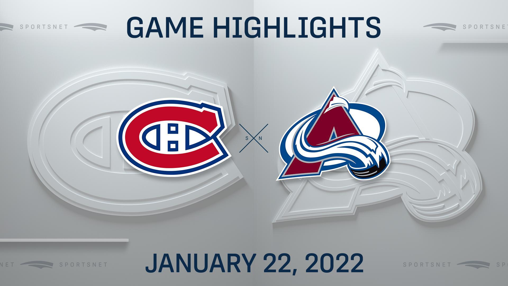 Aspectos destacados de la NHL: Avalanche 3, Canadiens 2 (OT)