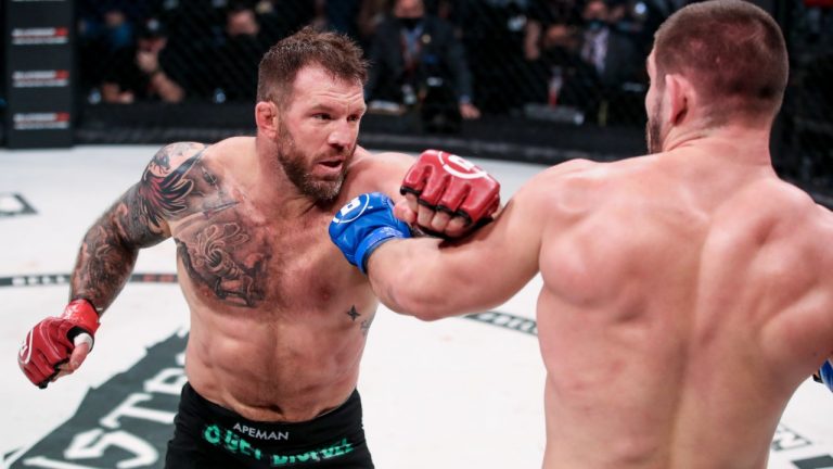 Ryan Bader defeated Valentin Moldavsky by unanimous decision in the main event of Bellator 273. (Photo courtesy Bellator MMA)