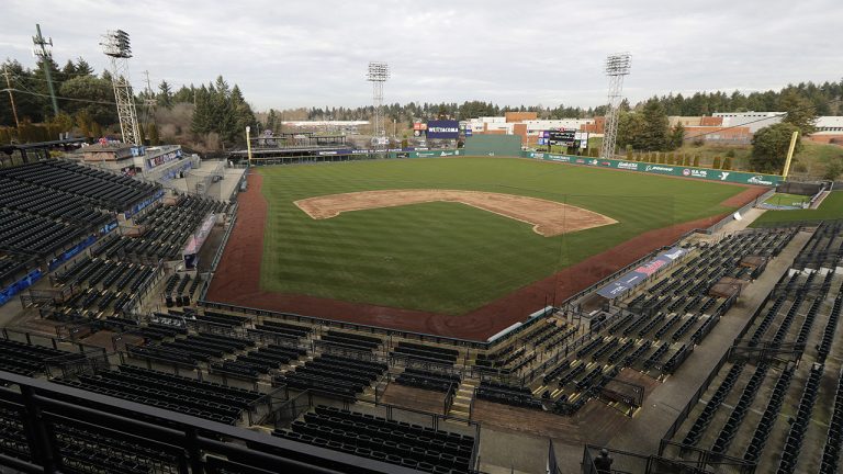 Seats surround the baseball field at Cheney Stadium. (Ted S. Warren/AP)