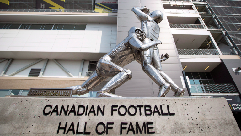 The Canadian Football Hall of Fame and Museum is a completely redesigned and refurbished 10,000 square foot space in the club level at Tim Hortons Field in Hamilton, Ont. (CP/file)