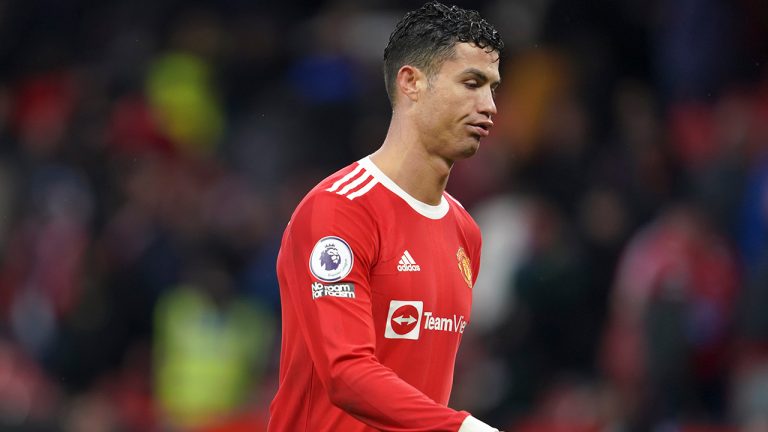 Cristiano Ronaldo reacts after the full-time whistle between Manchester United and Southampton. (AP Photo)