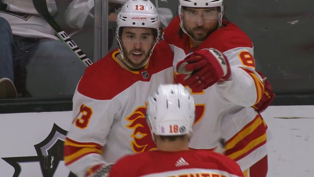 He scored goals and even flashed muscle — Johnny Gaudreau did it all in  Flames win - Sportsnet.ca