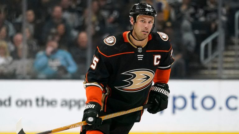 Anaheim Ducks center Ryan Getzlaf skates during the third period of an NHL hockey game against the Los Angeles Kings Saturday, April 23, 2022, in Los Angeles. (Mark J. Terrill/AP)