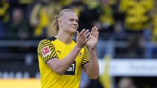 Haaland scores twice as Dortmund routs Wolfsburg in Bundesliga