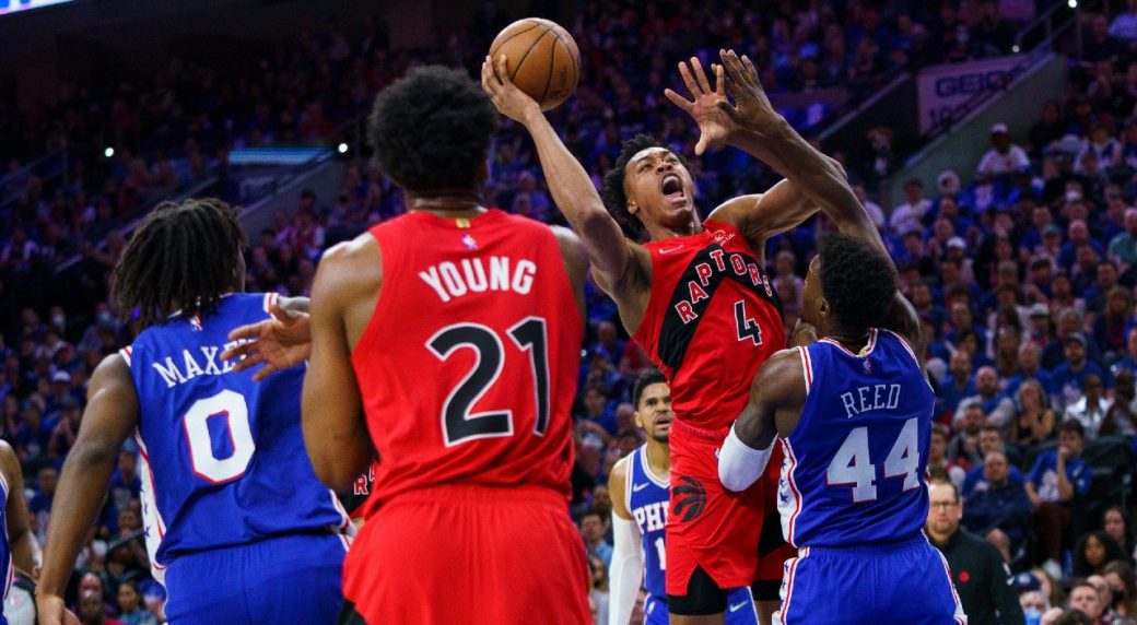 Raptors' Scottie Barnes leaves Game 1 vs. 76ers with left ankle sprain