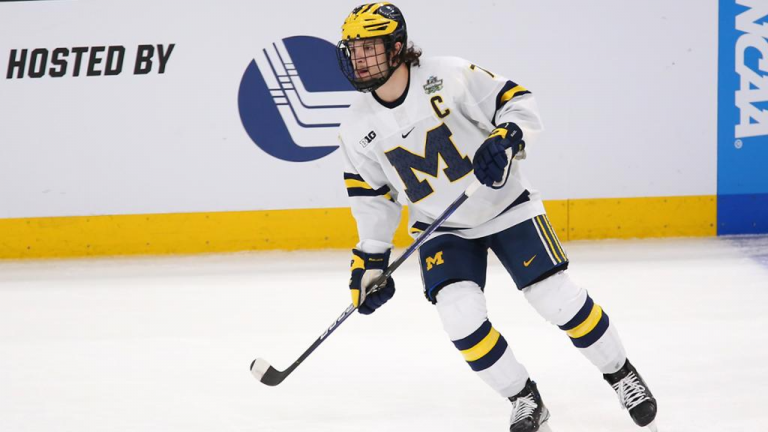 University of Michigan defenseman Nick Blankenburg. (Columbus Blue Jackets)