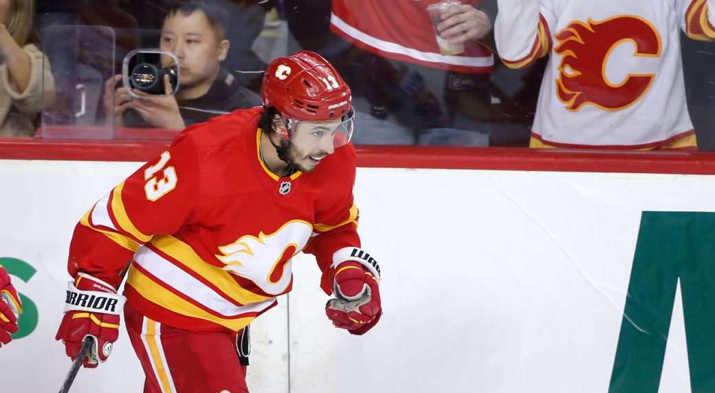 Gaudreau's performance on milestone night provides spark for Flames