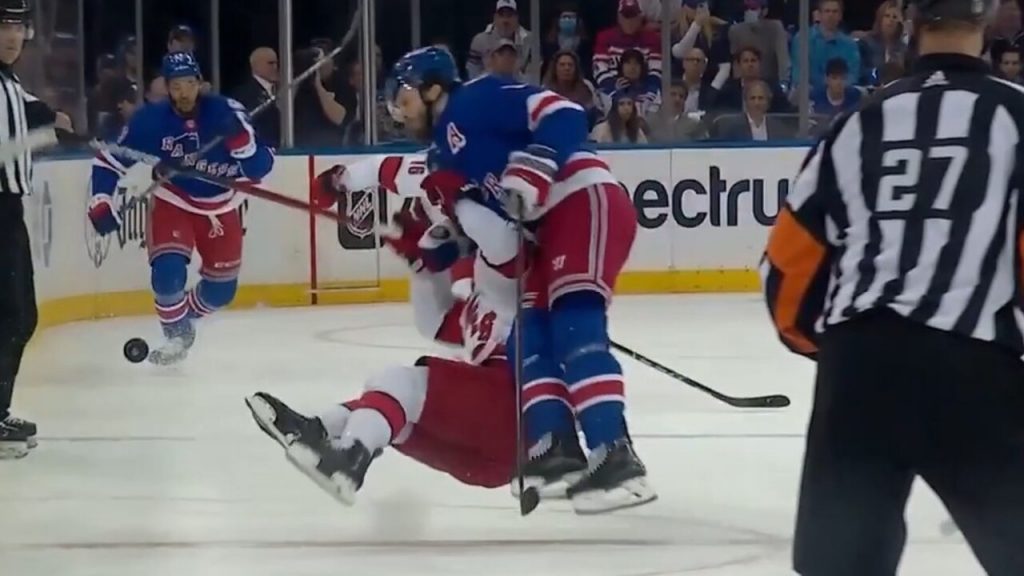 Fans left outraged after dangerous Jacob Trouba hit in pre-season game;  urge the NHL to take action towards the Rangers captain