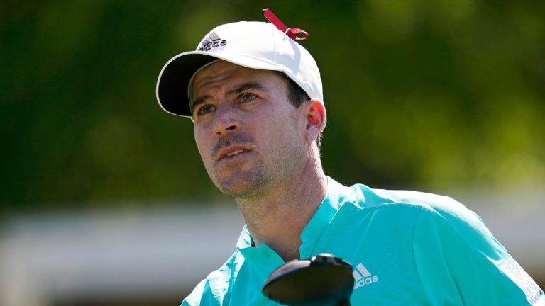Nick Taylor, of Canada, watches his shot off the 15th tee during the first round of the Charles Schwab Challenge golf tournament at the Colonial Country Club, Thursday, May 26, 2022, in Fort Worth, Texas. Tony Gutierrez/AP Photo)