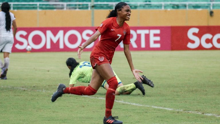 Amanda Allen, seen here at the CONCACAF U-17 Championship soccer championship in Santo Domingo, Dominican Republic, scored for Canada in the third-place game on Sunday, May 1 against Puerto Rico. (THE CANADIAN PRESS/HO-Canada Soccer)