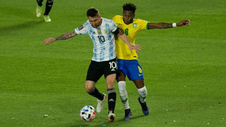 Argentina's Lionel Messi won't take on Fred and Brazil after all, now that their friendly in Australia has been cancelled. (Florencia Tan Jun/CP)