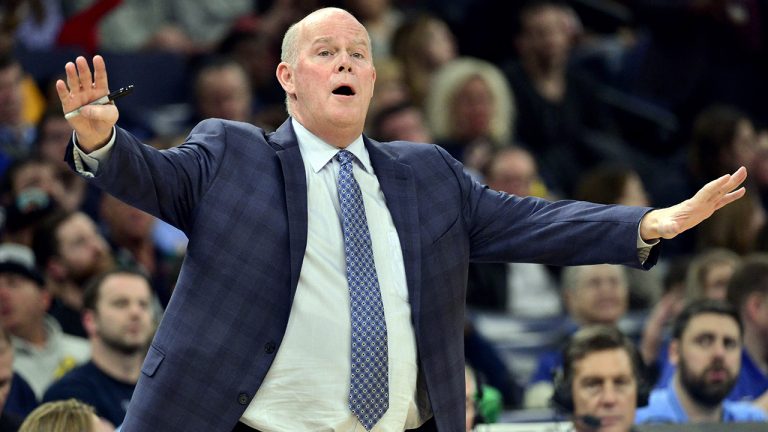 Orlando Magic coach Steve Clifford reacts during the second half of the team's NBA basketball game against the Memphis Grizzlies on Tuesday, March 10, 2020, in Memphis, Tenn. (Brandon Dill/AP)