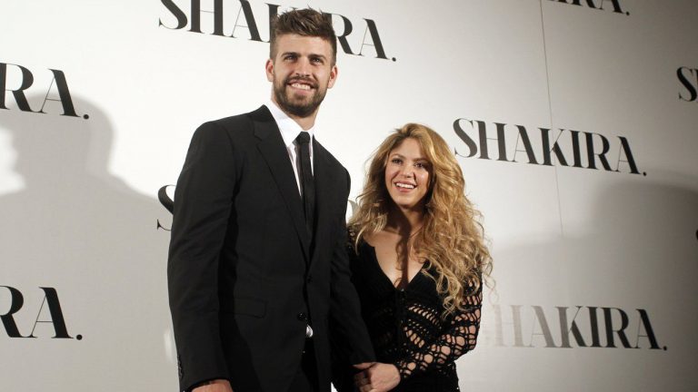 Colombian singer Shakira, right, and FC Barcelona's soccer player Gerard Pique pose to the media during the presentation of her new album "Shakira" in Barcelona, Spain, on March 20, 2014. Colombian pop star Shakira and her partner, Spanish soccer star Gerard Piqué, are separating. In a statement released on Saturday by Shakira's PR firm, the pair said: “We regret to confirm that we are separating. For the well-being of our children, who are our highest priority, we ask that you respect our privacy. (Manu Fernandez/AP)