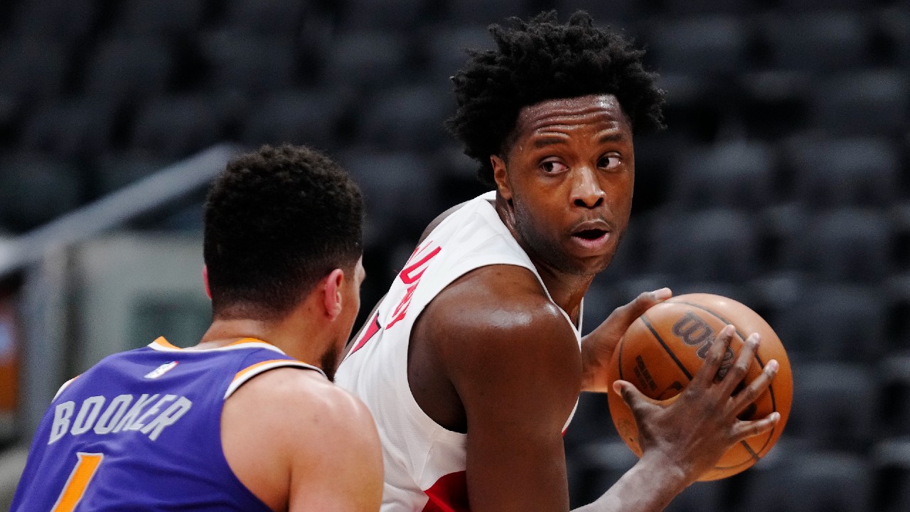 Raptors’ Anunoby exits game vs. Warriors with wrist sprain after scary fall