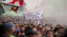 Angry Man United fans protest American owners ahead of Liverpool game