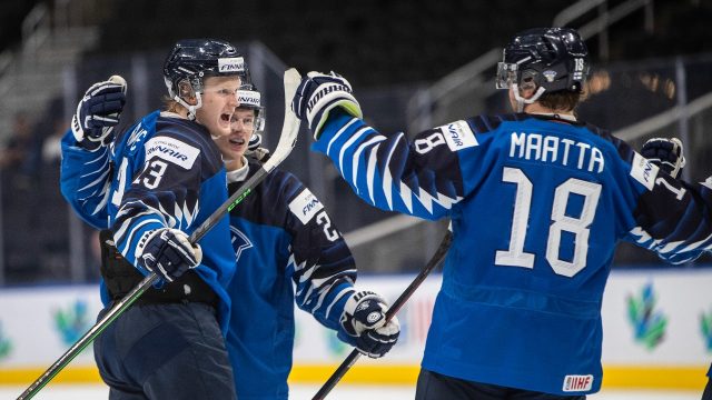 Joel Maatta Finland Hockey 2022 IIHF World Junior Championship Blue Away Jersey  Jersey - Bluefink