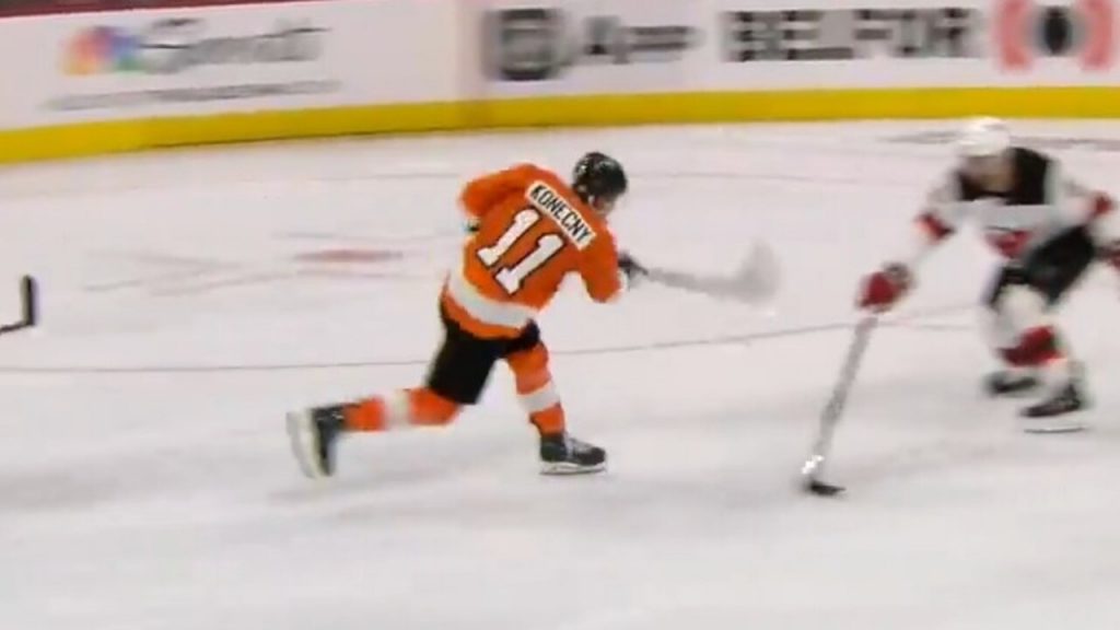 Travis Konecny scores twice as Flyers top Jackets in opener - The Rink Live