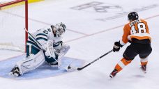 Reimer gets 26th career shutout as Sharks beat Flyers 