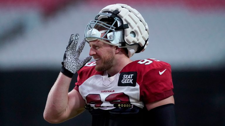 Arizona Cardinals defensive end J.J. Watt had his heart shocked into rhythm after going into atrial fibrillation this week. (AP Photo/Matt York)