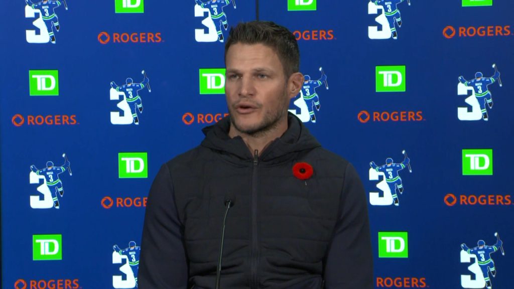 I gave everything I had': Bieksa reflects on time with Canucks on  retirement night