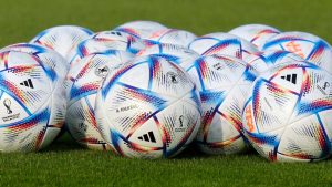A collection of soccer balls. (Eugene Hoshiko/AP)
