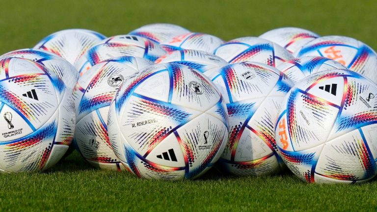 A collection of soccer balls. (Eugene Hoshiko/AP)