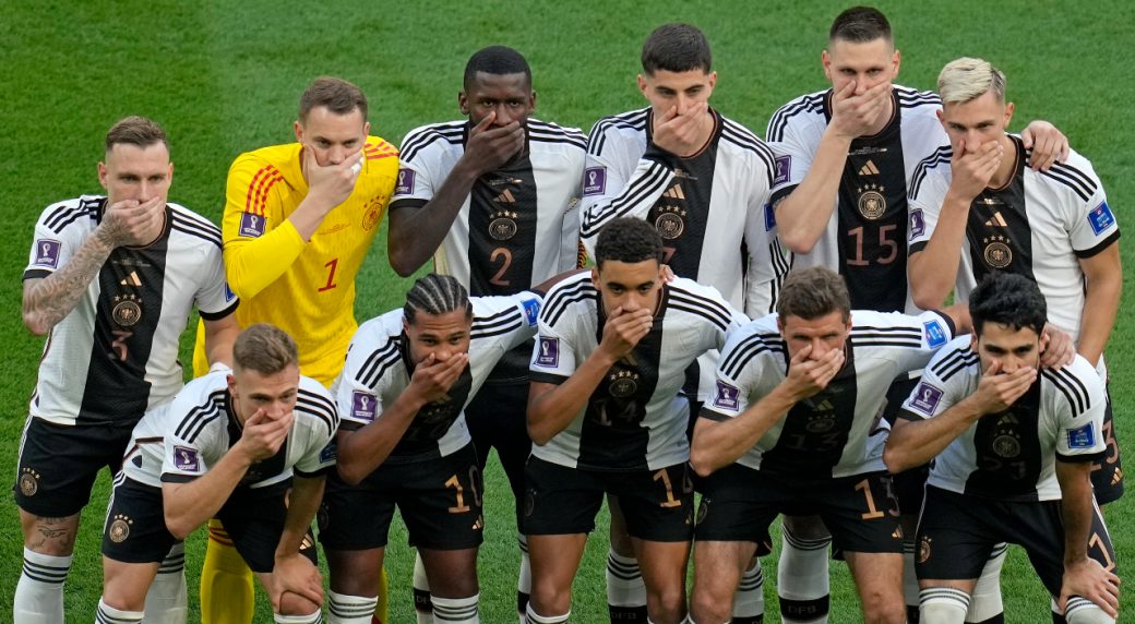 Germany players cover mouths in FIFA protest: 'Human rights are non-negotiable'