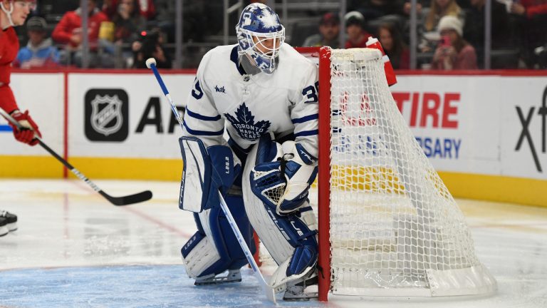 Toronto Maple Leafs goaltender Ilya Samsonov. (Jose Juarez/AP)