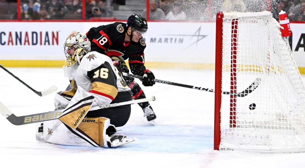 Senators' comeback effort falls short in loss to Golden Knights
