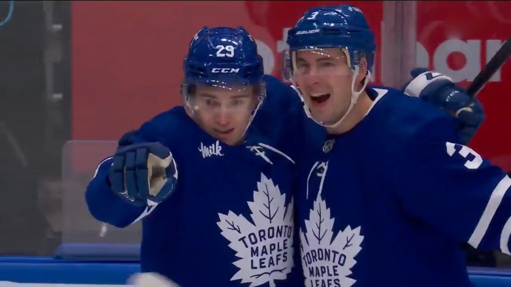 Maple Leafs score on first shot of game as Holmberg roofs breakaway backhand vs. Rangers