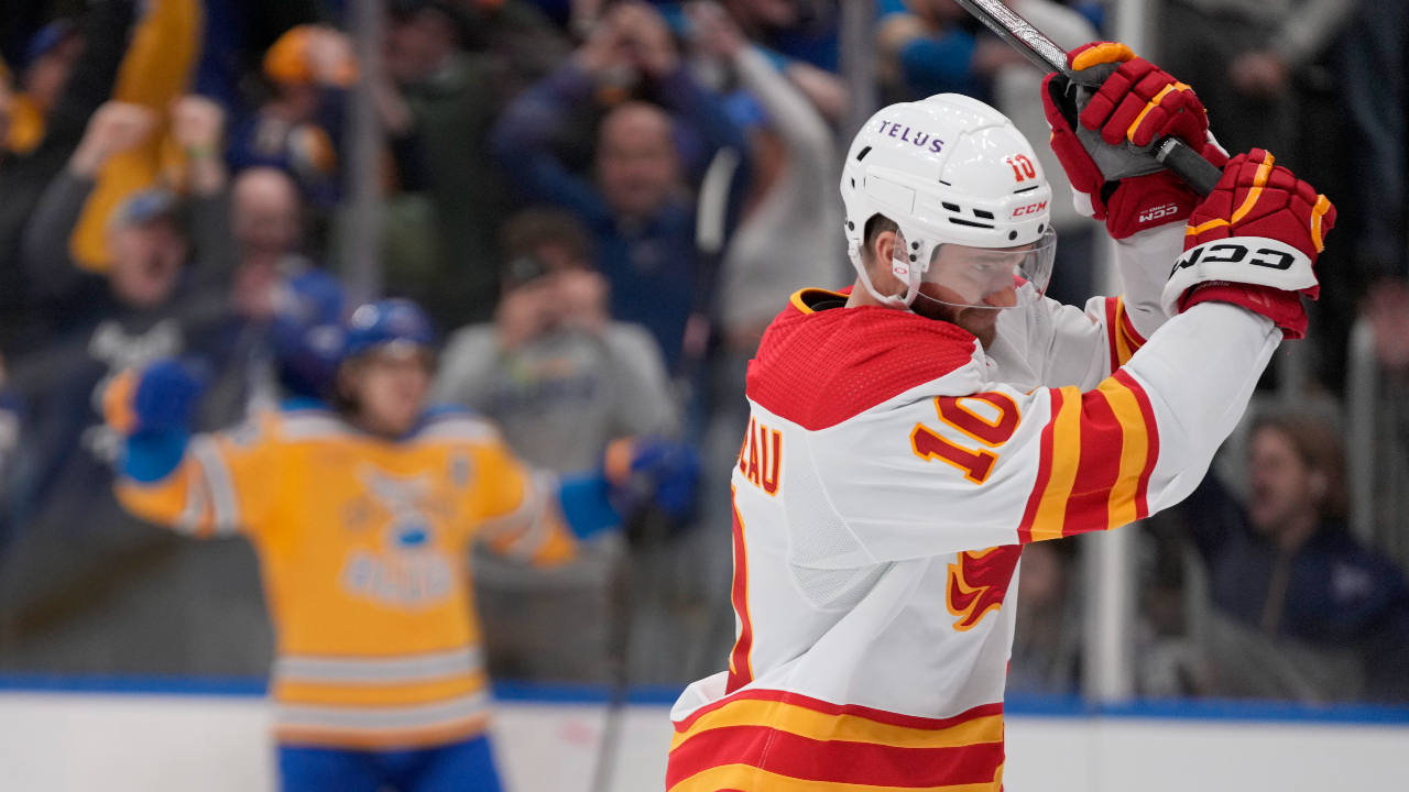 Flames Win Thomas scores game-winner as Flames fall to Blues in overtime ...