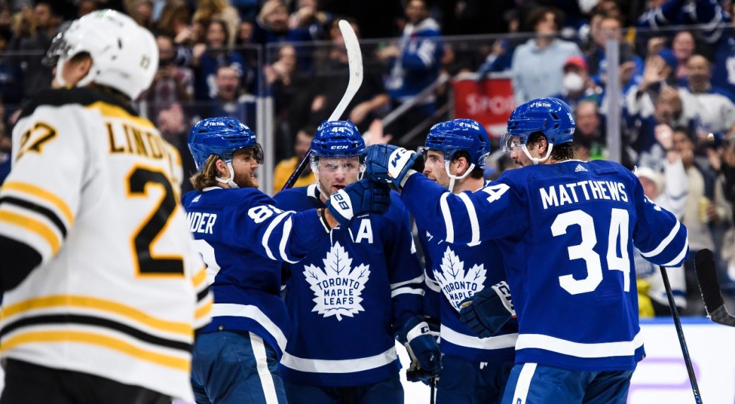 Toronto Maple Leafs' star Auston Matthews has a busy night at the
