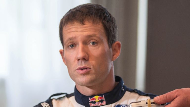 FILE - In this Thursday, Jan. 25, 2018 file photo, French driver Sebastien Ogier on M-Sport Ford speaks to the media prior to the start of the 86th Monte Carlo Rally, in Monaco. (AP Photo/Christian Alminana, File)