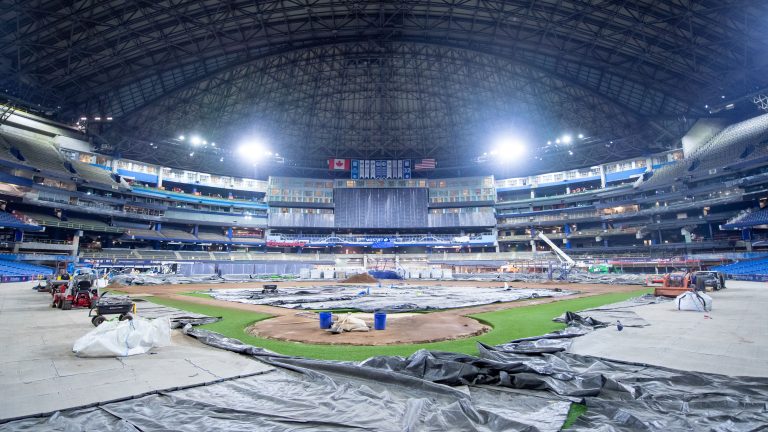 Here’s a sneak peek of the construction and progress for the Blue Jays brand new renovations to the Rogers Centre, as the club announced that the stadium will transform into a ballpark focused on modernizing the fan experience. Credit: Toronto Blue Jays.