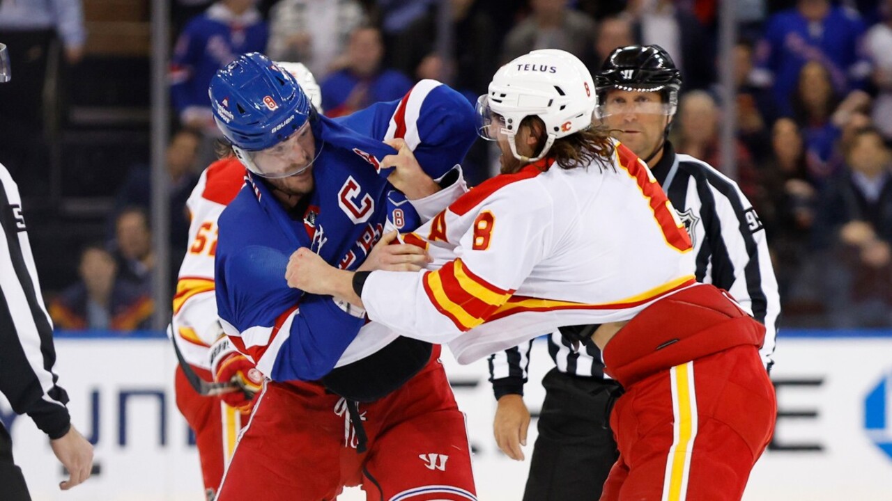 Fiery battle between Flames and Rangers proved both teams possess playoff physicality