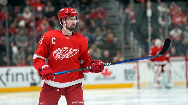 Detroit Red Wings center Dylan Larkin plays during the third period of an NHL hockey game. (Carlos Osorio/AP)
