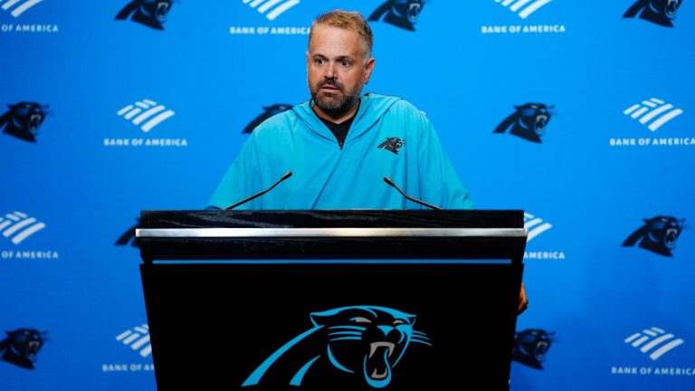 Former Carolina Panthers head coach Matt Rhule. (Jacob Kupferman/AP)