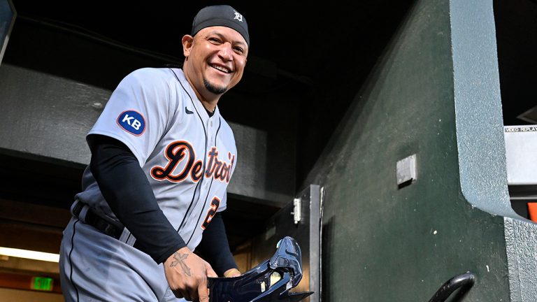 Detroit Tigers' Miguel Cabrera walks out of the tunnel before the team's baseball game against the Baltimore Orioles, Wednesday, Sept. 21, 2022, in Baltimore. (Terrance Williams/AP)