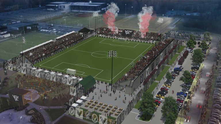 Expansion Vancouver FC gave fans a glimpse of its new home Thursday at Willoughby Community Park at the Langley Events Centre as shown in this artists rendering handout. (HO-Vancouver FC)